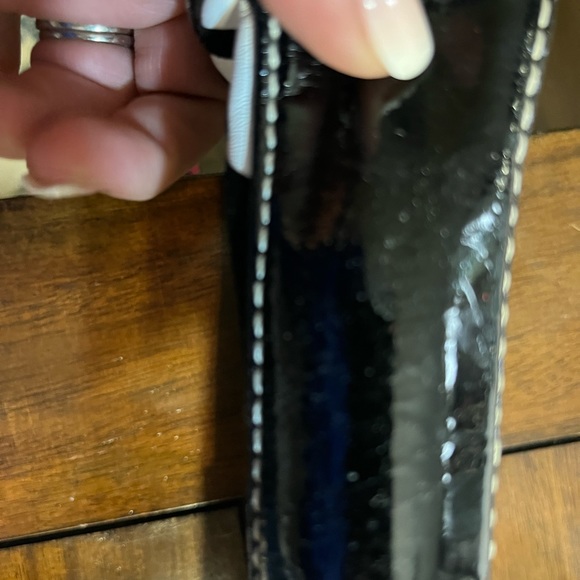 NWT Patton, leather and velvet zebra zip bag - Picture 4 of 6